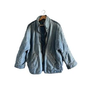 Free People | Dolman Quilted Denim Jacket | US M